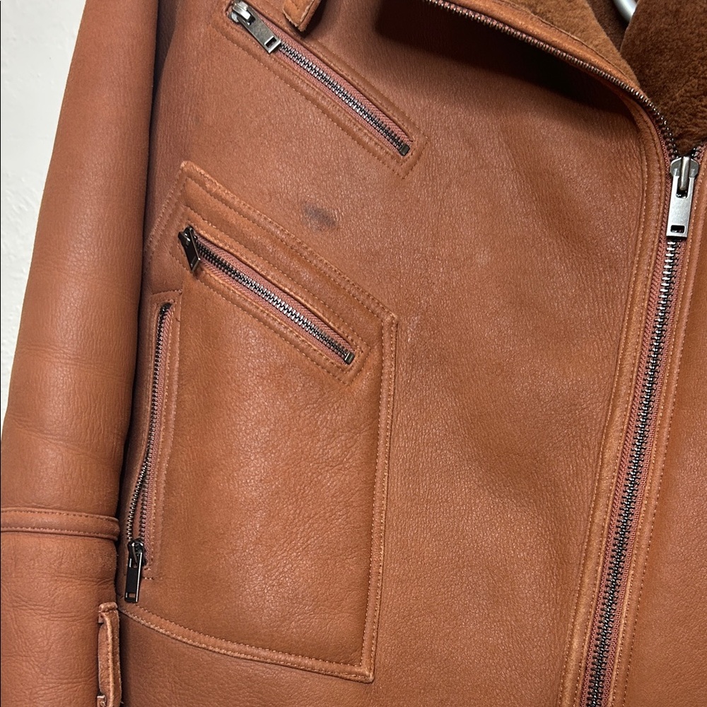 Annabelle Brown Shearling Jacket - Picture 5 of 11
